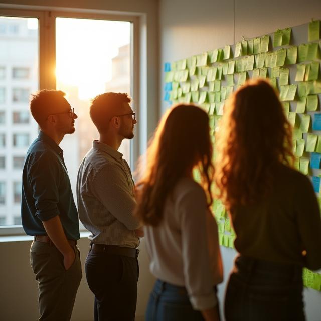 Team doing a digital focus exercise